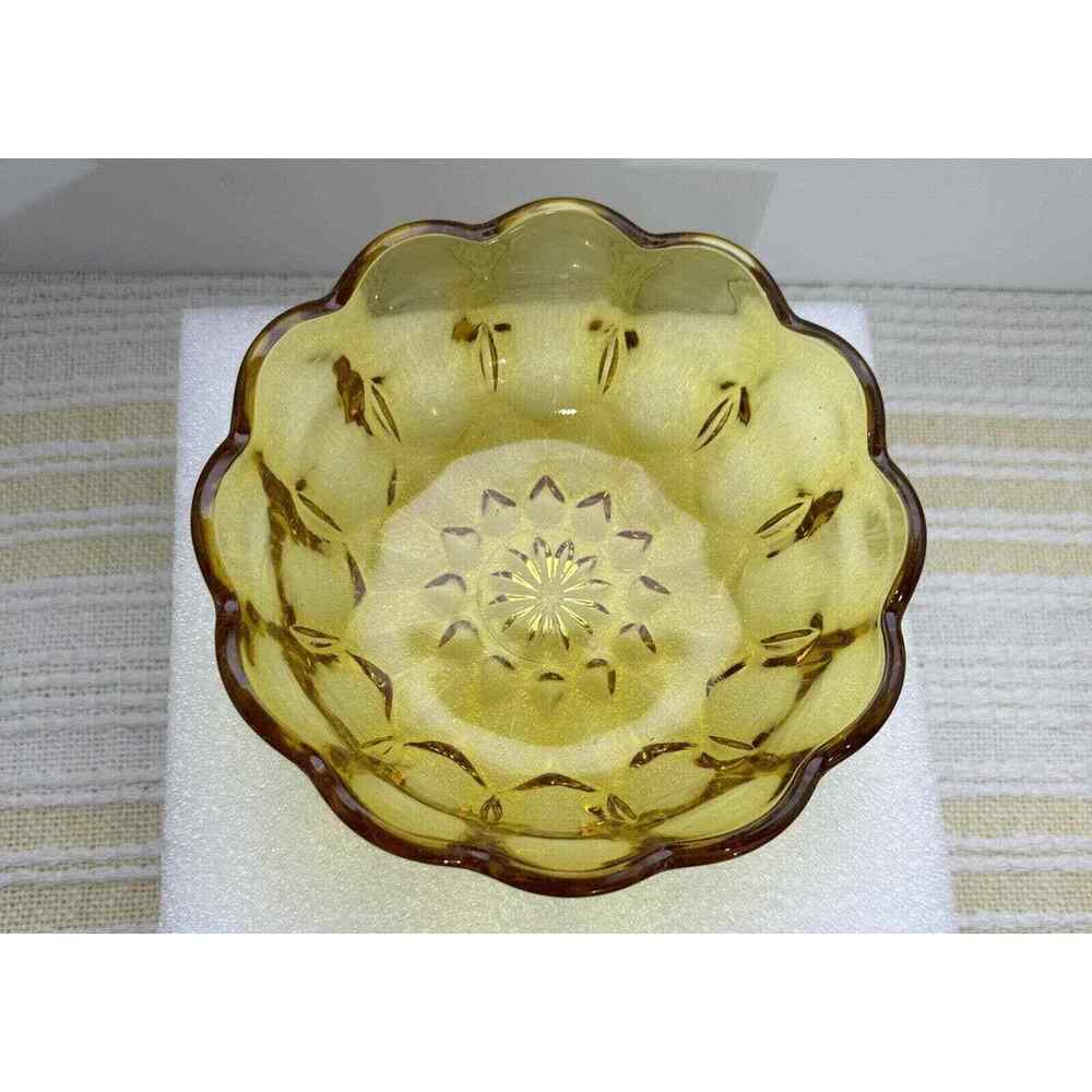 Anchor Hocking Bowl Candy Dish Thumbprint Design 6”X 2” ECU